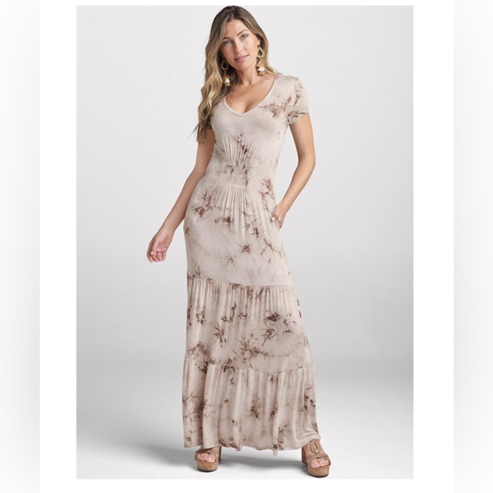 Venus Tie-Dye Tiered Maxi Dress